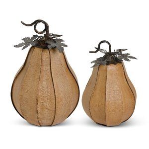 K&K Orange Split Leather Pumpkin~ Large